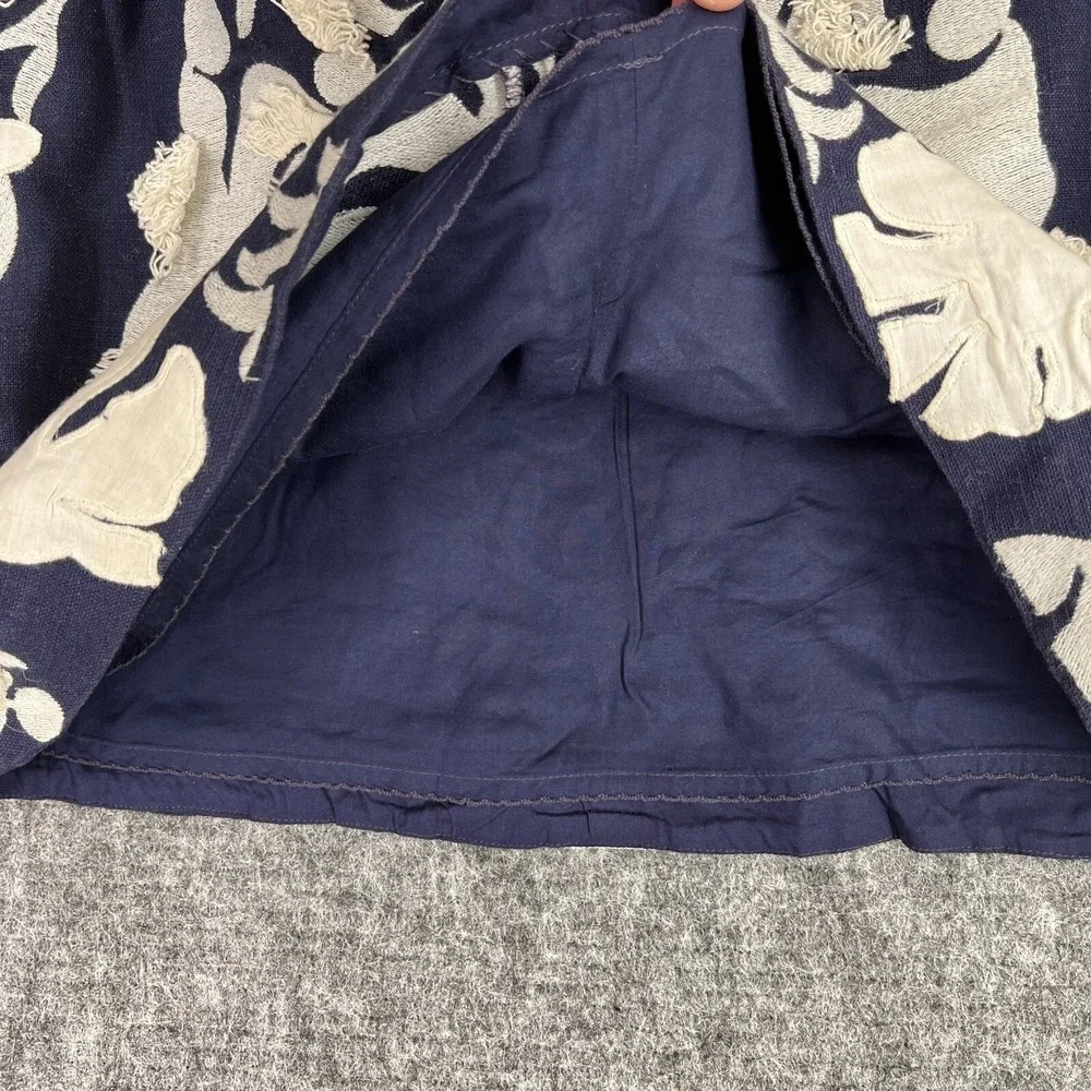 Maeve Skirt Womens Embroidered Mini Boho Chic Textured Cotton Anthropologie‎